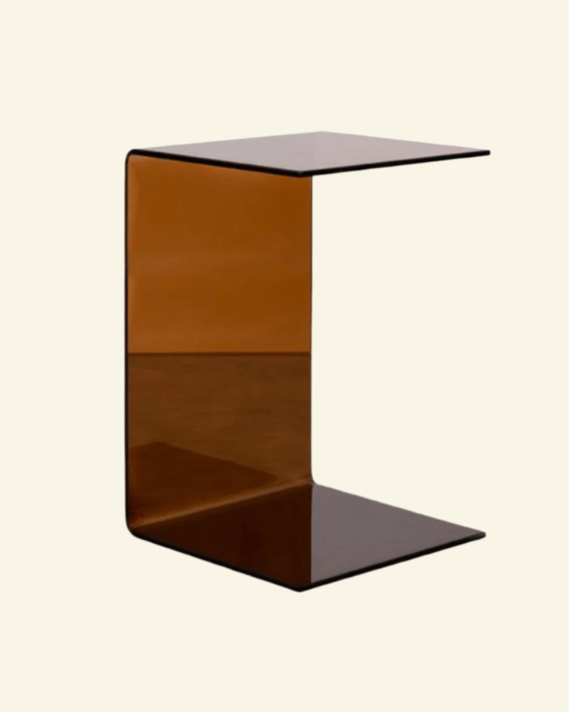 C-Shaped Acrylic Side Table